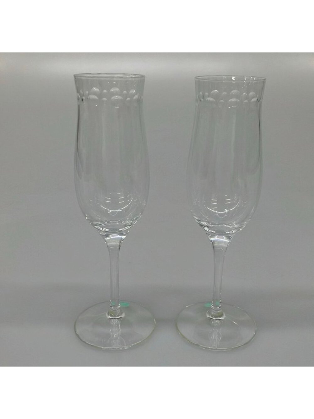 Tiffany & Co Pair Glass Clear Champagne